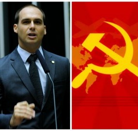 Filho de Bolsonaro propõe criminalizar comunismo