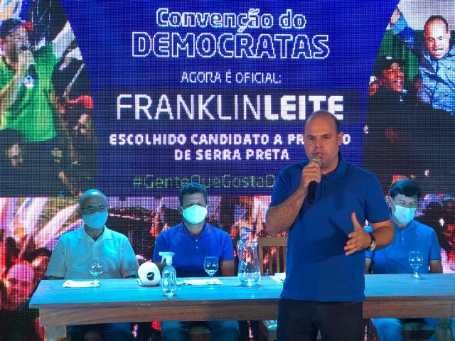 Serra Preta: Democratas e partidos aliados apresentam Franklin Leite candidato a prefeito