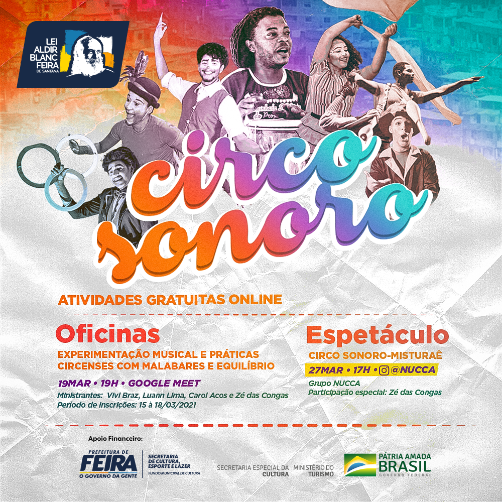 Projeto Circo Sonoro está com inscrições abertas para oficinas online