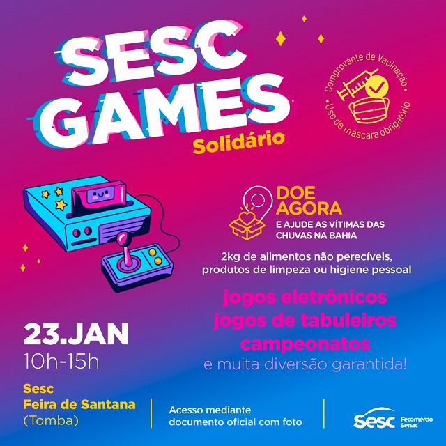 Sesc Games acontece neste domingo (23)