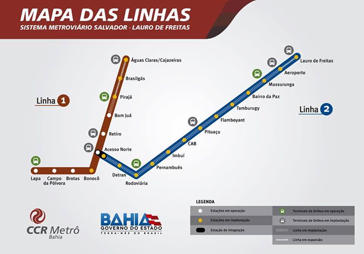 Estação do metrô na Bonocô é a sétima a entrar em operação