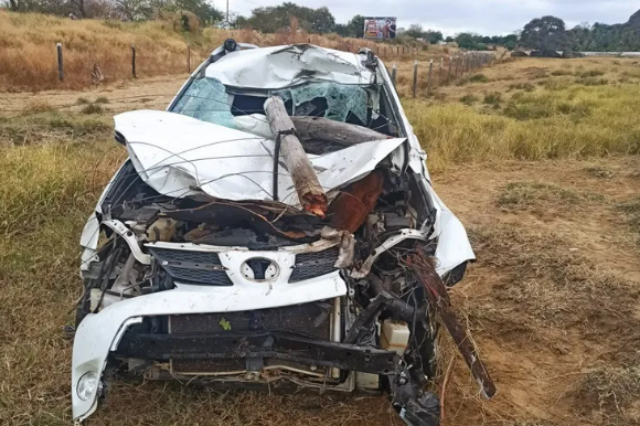 Carro colide com cavalo na BR030